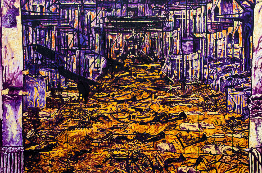 Paul Woods-Aftermath-GPO-150x100cm oil-on-canvas 2015